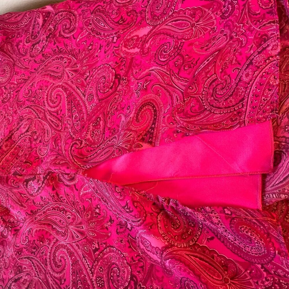 90s Vintage Pink Paisley Spaghetti Strap Dress Sz 8 Whimsigoth Fairy Wierdo Y2K - Picture 15 of 16
